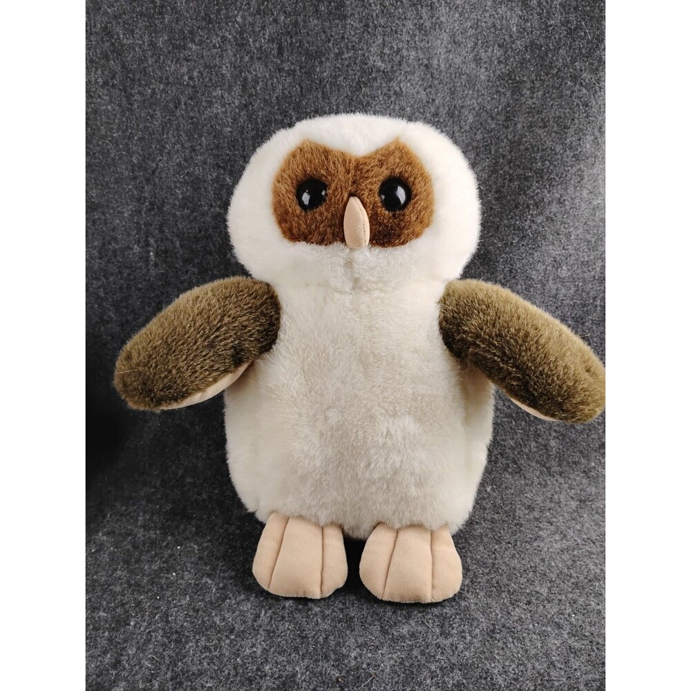 Sugar Loaf White and Brown Plush Owl Owlette Stuffed Animal Bird ~ 12"